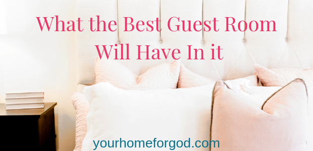 My Guest room, I expect and plan for guests, because God has commanded me to practice hospitality. I love doing it, because I am prepared, and my heart is set to show the love of Christ to every one who walks through my door. Here are things to have in a guest room, and thoughts to motivate you. yourhomeforgod.com