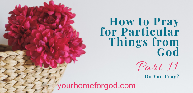How to Pray for Particular Things From God
