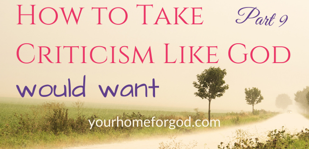 How to Take Criticism Like God Would Want